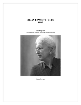 Brian Fawcett Fonds 1996.2