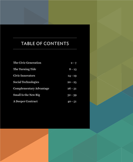 Table of Contents