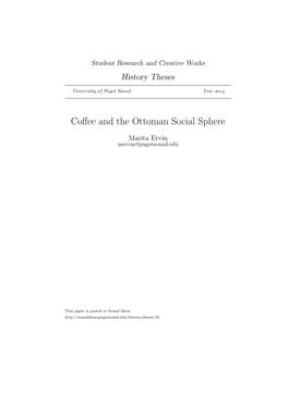 Coffee and the Ottoman Social Sphere