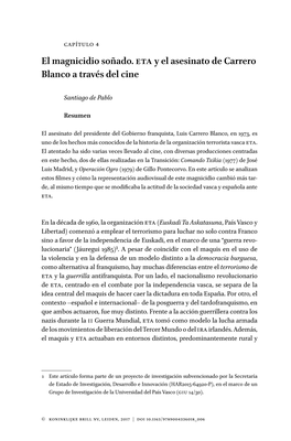 El Magnicidio Soñado. Eta Y El Asesinato De Carrero Blanco a Través Del Cine