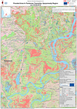 Flooded Area in Pantanaw Township, Ayeyarwady Region