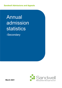 Annual Admission Statistics