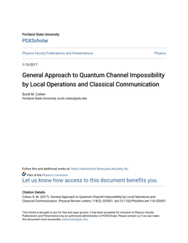 General Approach to Quantum Channel Impossibility by Local Operations and Classical Communication