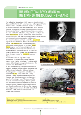 The Industrial Revolution and the Birth of the Railway in England