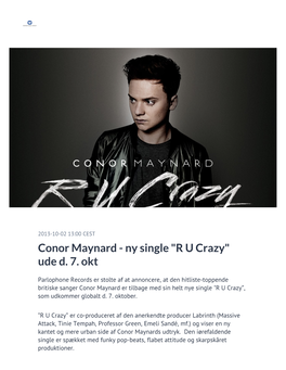 Conor Maynard - Ny Single 