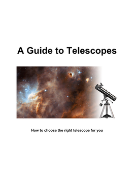 A Guide to Telescopes