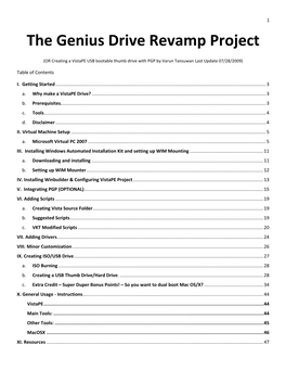 The Genius Drive Revamp Project