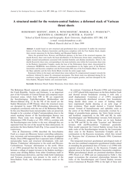 A Structural Model for the Western-Central Sudetes: a Deformed Stack of Variscan Thrust Sheets