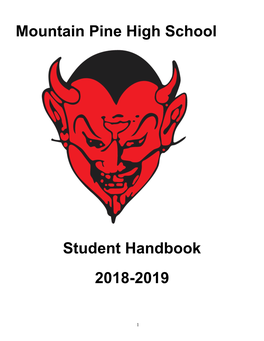 Mountain Pine High School Student Handbook 2018-2019