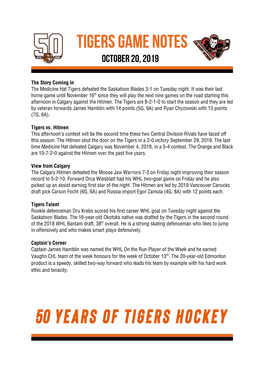 The Story Coming in the Medicine Hat Tigers Defeated the Saskatoon Blades 3-1 on Tuesday Night. It Was Their Last Home Game Unti