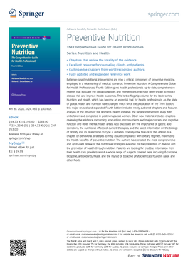 Preventive Nutrition the Comprehensive Guide for Health Professionals Series: Nutrition and Health