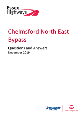 Chelmsford North East Bypass Questions and Answers November 2019