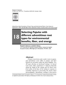 Selecting Populus with Different Adventitious Root Types For