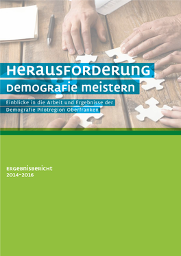 Herausforderung Demografie Meistern Einblicke in Die Arbeit Und Ergebnisse Der Demografie Pilotregion Oberfranken