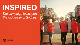 INSPIRED the Campaign to Support the University of Sydney