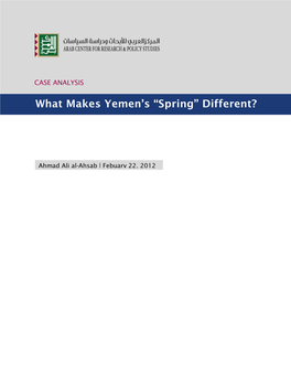 What Makes Yemen's