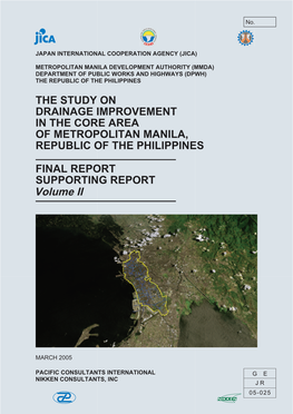 The Study on Drainage Improvement in the Core Area of Metropolitan Manila, Republic of the Philippines