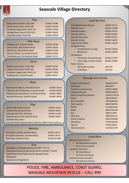 Seascale Village Directory