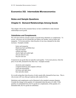 Economics 352: Intermediate Microeconomics