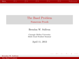 The Basel Problem Numerous Proofs