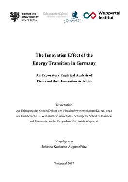 The Innovation Effect of the Energy Transition in Germany