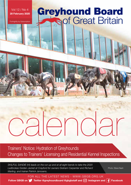 Hydration of Greyhounds Changes to Trainers' Licensing and Residential