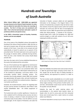 Hundreds and Townships of South Australia