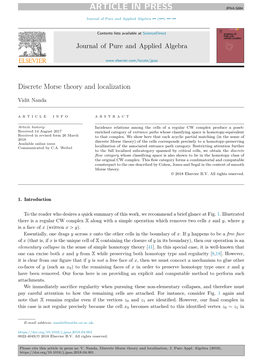 Discrete Morse Theory and Localization