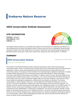 2020 Conservation Outlook Assessment