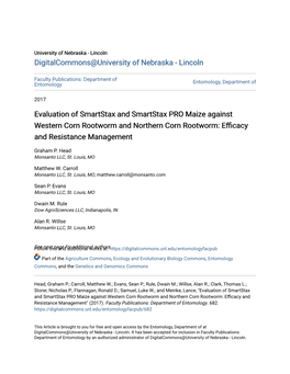 Evaluation of Smartstax and Smartstax PRO Maize Against Western Corn Rootworm and Northern Corn Rootworm: Efficacy and Resistance Management