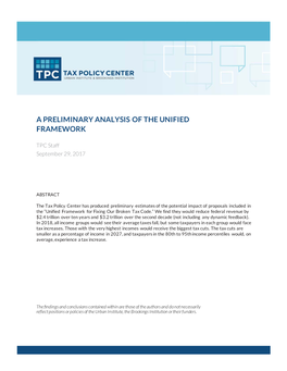 A Preliminary Analysis of the Unified Framework