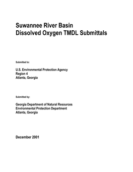 Dissolved Oxygen TMDL Report