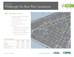 Pittsburgh Au Bon Pain Locations