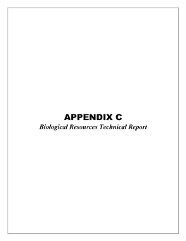 APPENDIX C Biological Resources Technical Report