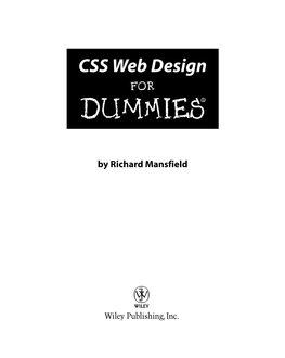 CSS Web Design for Dummies (ISBN
