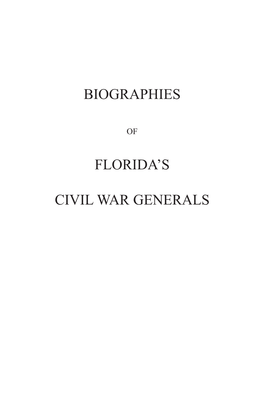 Florida's Civil War Generals