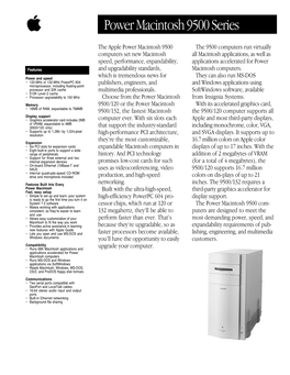 Power Macintosh 9500 Series