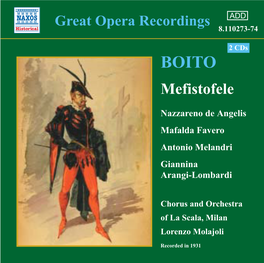 BOITO Mefistofele