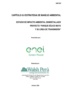 Capítulo 6.0 Estrategia De Manejo Ambiental