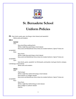 STB Uniform Requirements