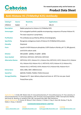 Product Data Sheet