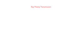 Ray Theory Transmission Theories of Optics