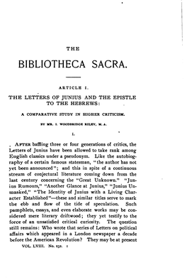 Bibliotheca Sacra