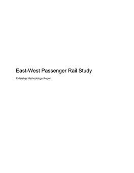 Ridership Methodology Report