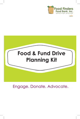 Food & Fund Drive Planning