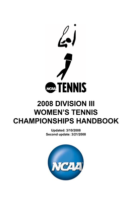 Ncaa 2008 Division Iii Women's Tennis Championships