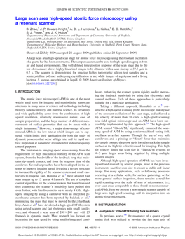 Large Scan Area High-Speed Atomic Force Microscopy Using a Resonant Scanner B