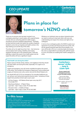 Plans in Place for Tomorrow's NZNO Strike