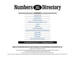 2016 City Numbers Phone Directory