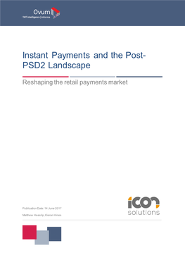 Instant Payments and the Post- PSD2 Landscape